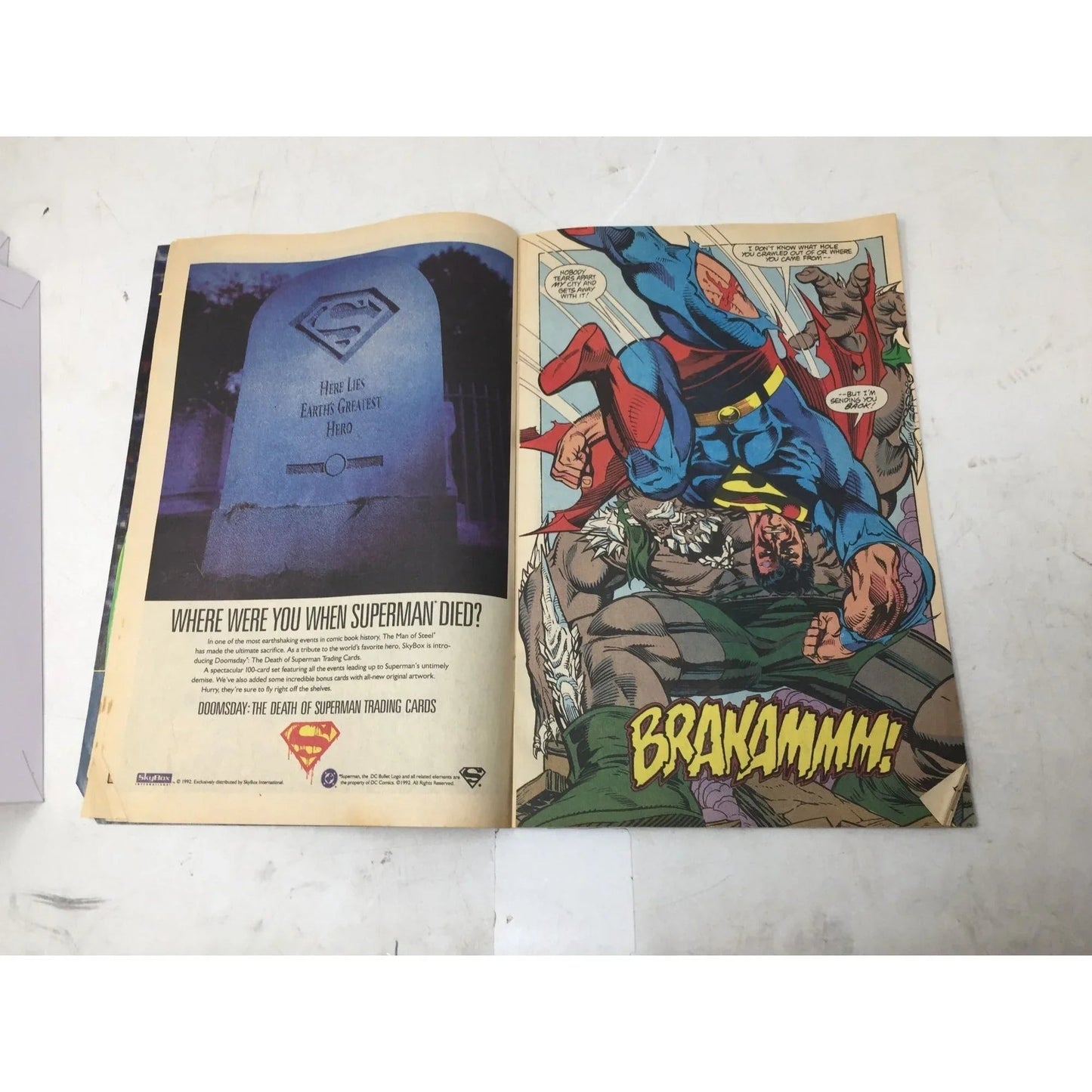 Vintage 1993 ''SUPERMAN The Death of Superman!'' - Vintage Comic Book - A+ Stuff - comic books - A+ Stuff