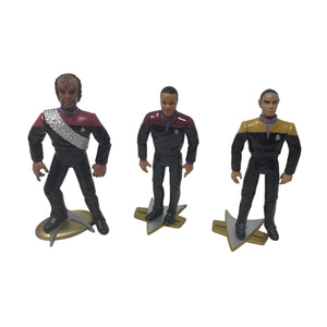 Vintage 1994-1996 Playmate STAR TREK Toy Figures (3)