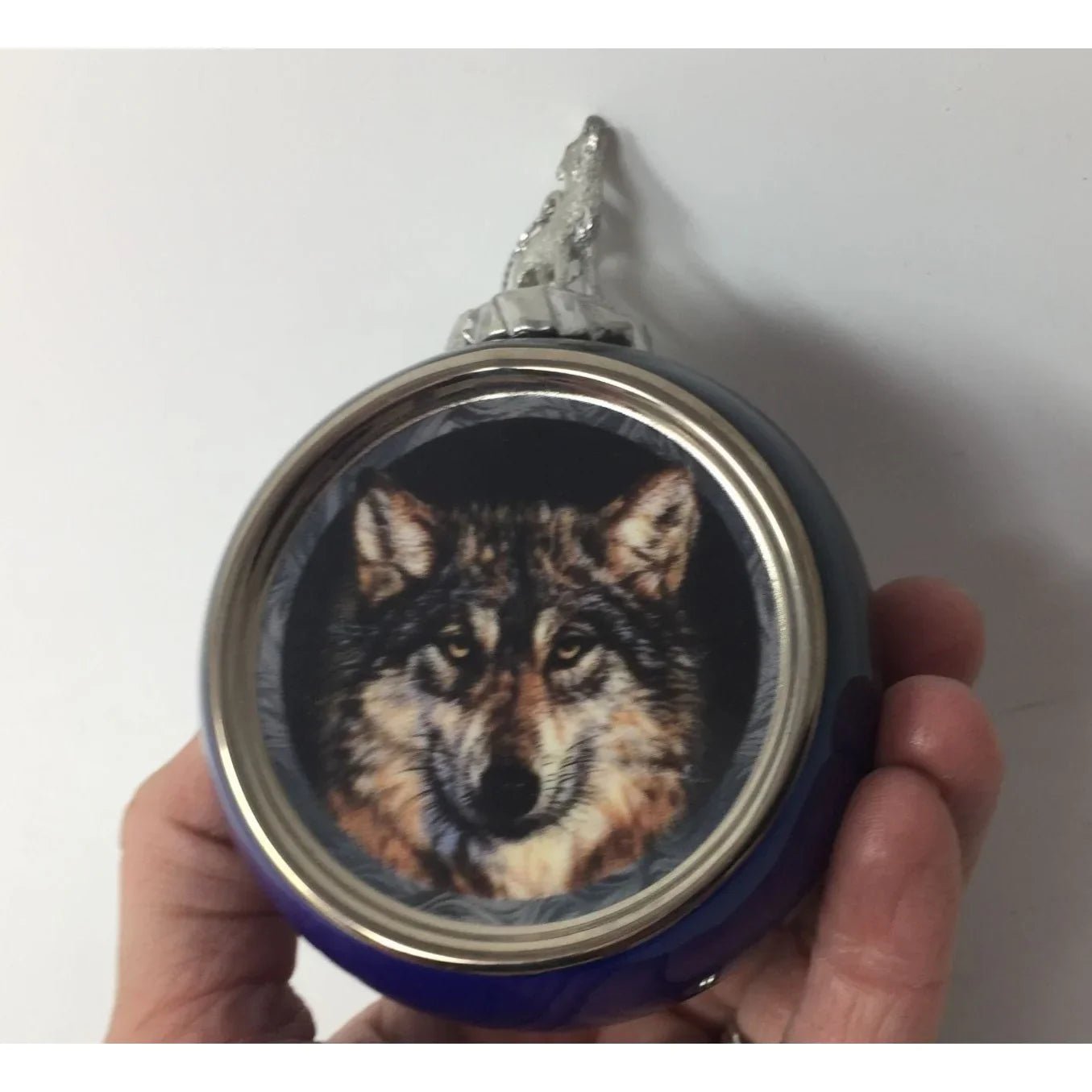 Vintage 1999 Bradford Editions Set of 6 Wolf Christmas Ornaments by Vivi Crandall - A+ Stuff