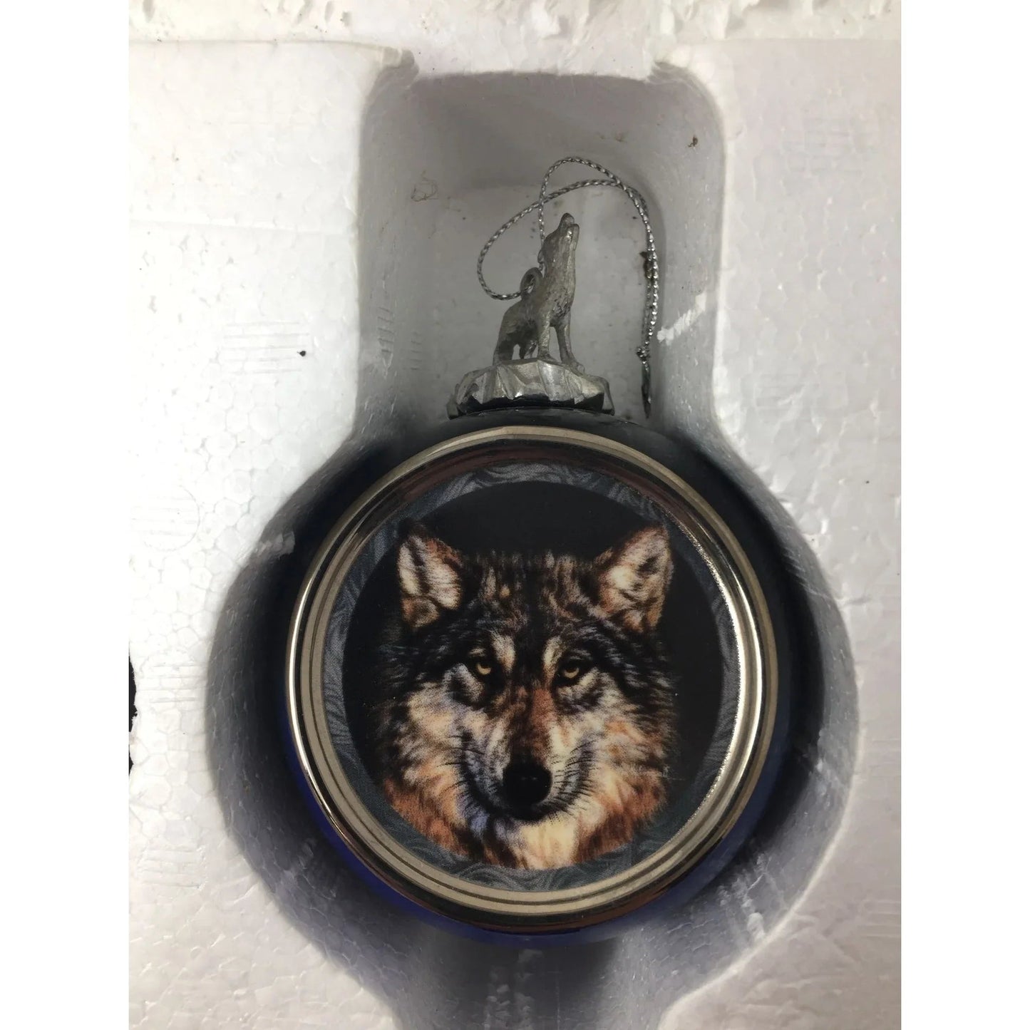 Vintage 1999 Bradford Editions Set of 6 Wolf Christmas Ornaments by Vivi Crandall - A+ Stuff
