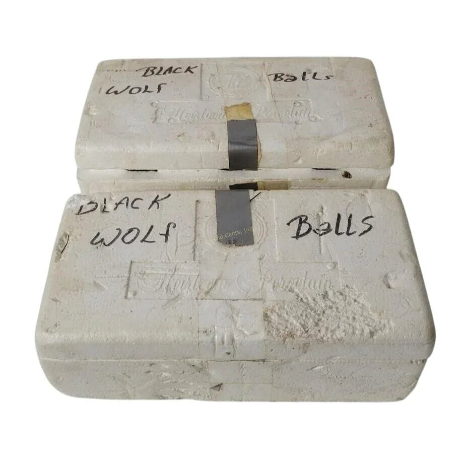 Vintage 1999 Bradford Editions Set of 6 Wolf Christmas Ornaments by Vivi Crandall - A+ Stuff