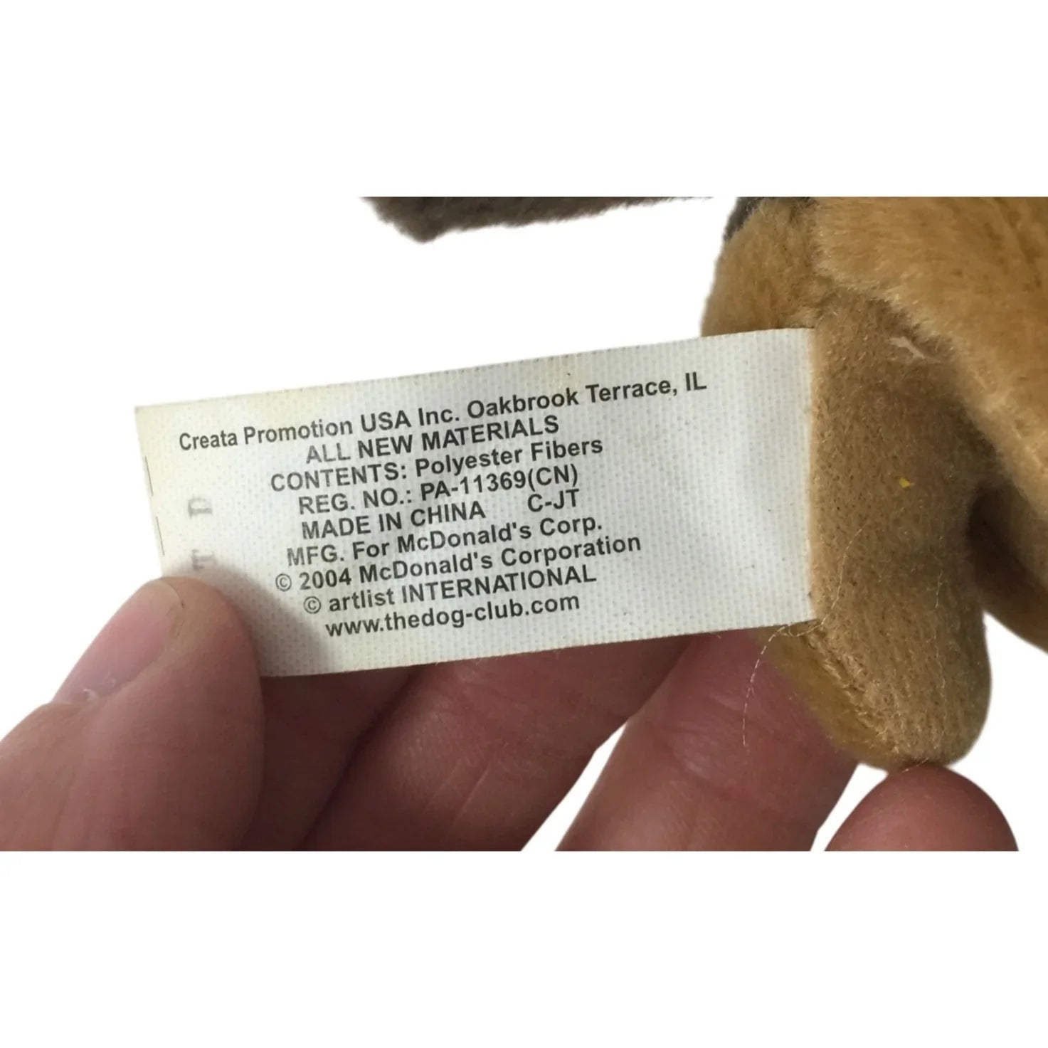 Vintage 2004 McDonalds Collectible Toy ''THE DOG'' Brown Miniature Plush Dog for Kids - mcdonalds - Plush Toys / Stuffed Animals - A+ Stuff