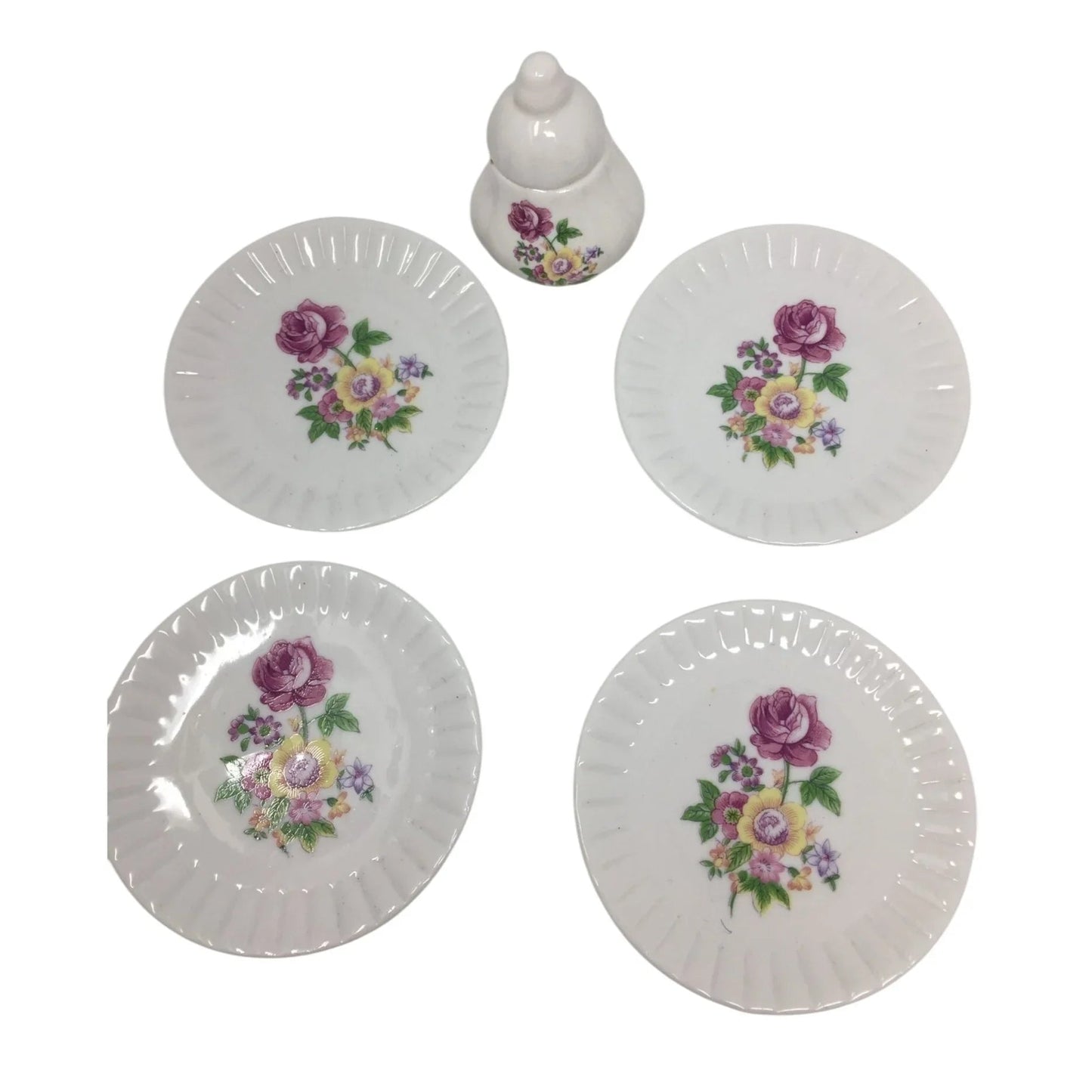 Vintage 21 Piece Miniature Tea Set with Tea Pot, Tea Cups, Saucers and Spoons - A+ Stuff - teapot - A+ Stuff