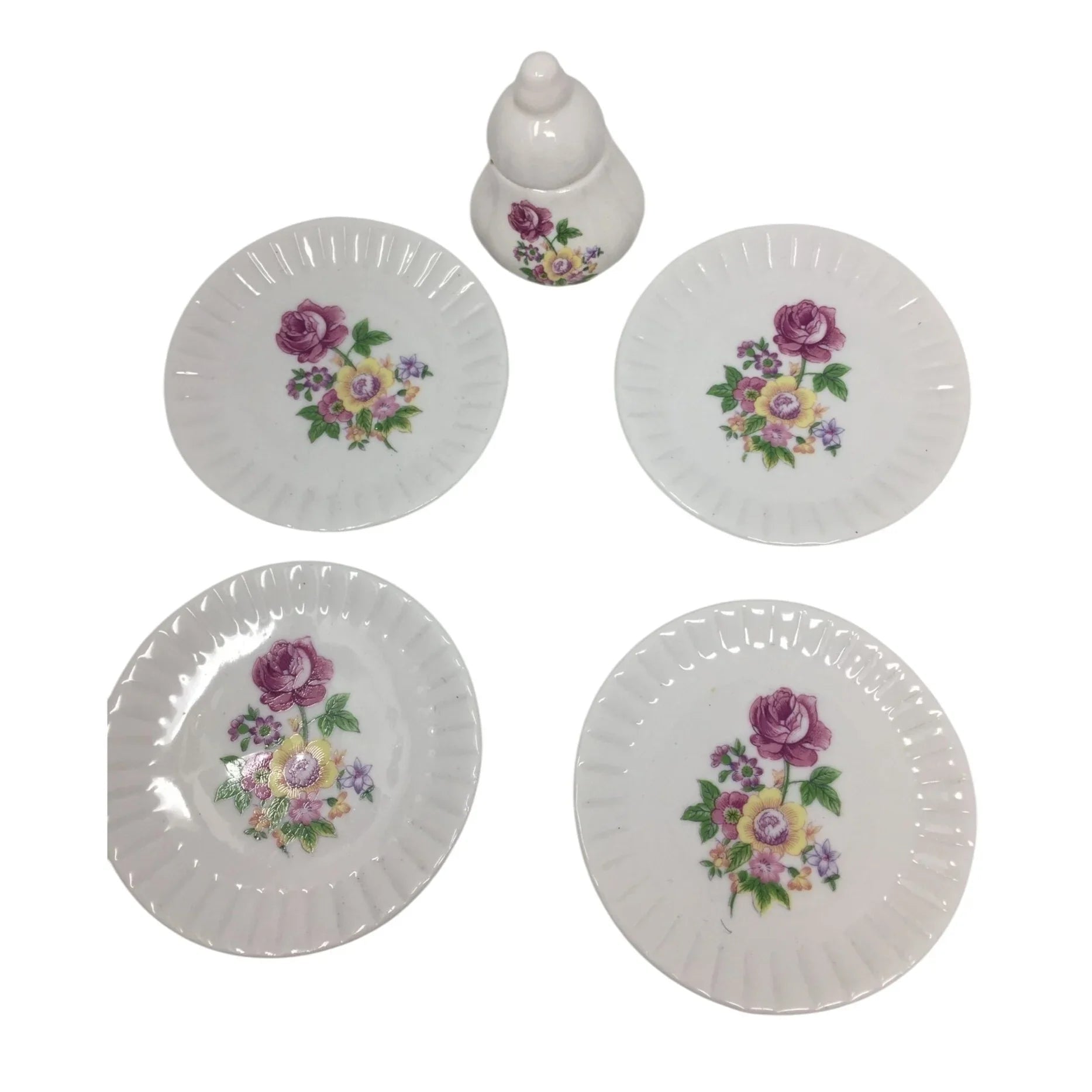 Vintage 21 Piece Miniature Tea Set with Tea Pot, Tea Cups, Saucers and Spoons - A+ Stuff - teapot - A+ Stuff