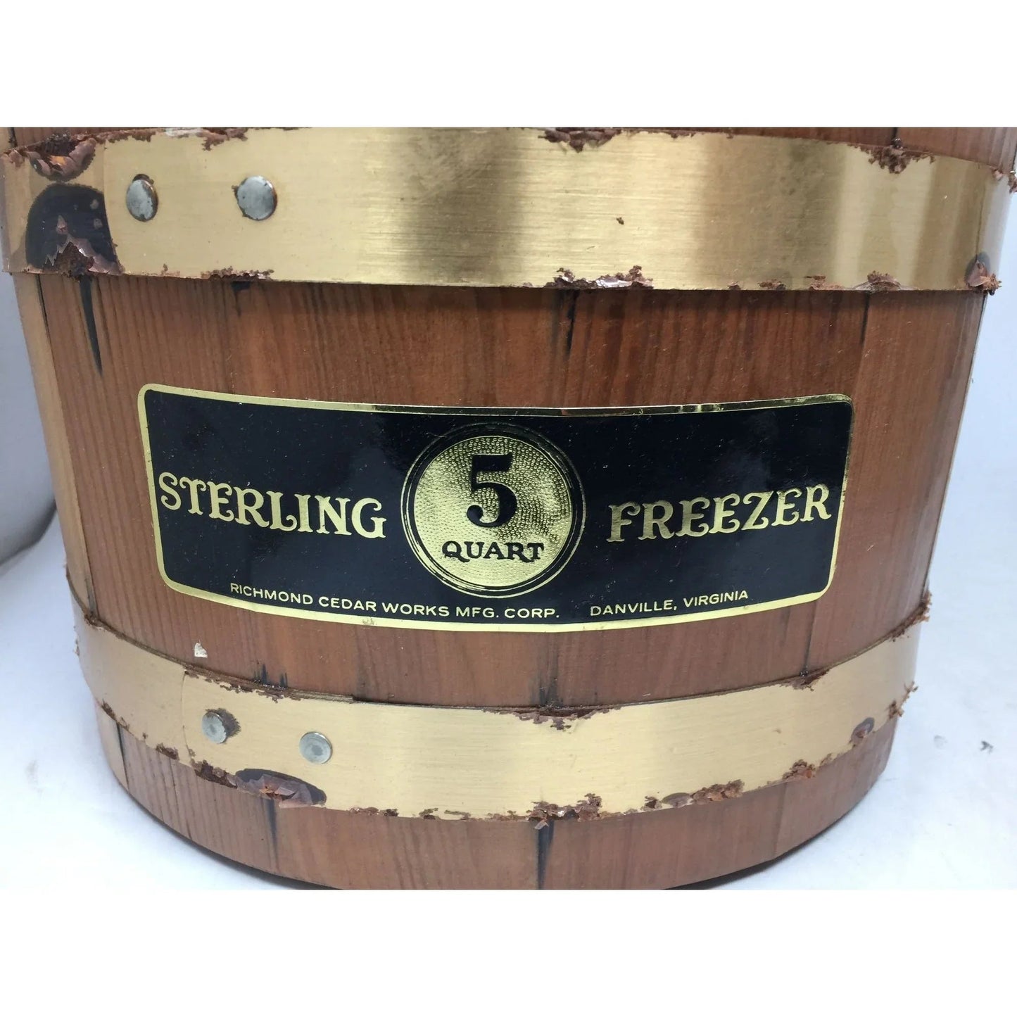 Vintage 5 Quart Electric Ice Cream Freezer In original box - A+ Stuff - primitive kitchen tools - A+ Stuff