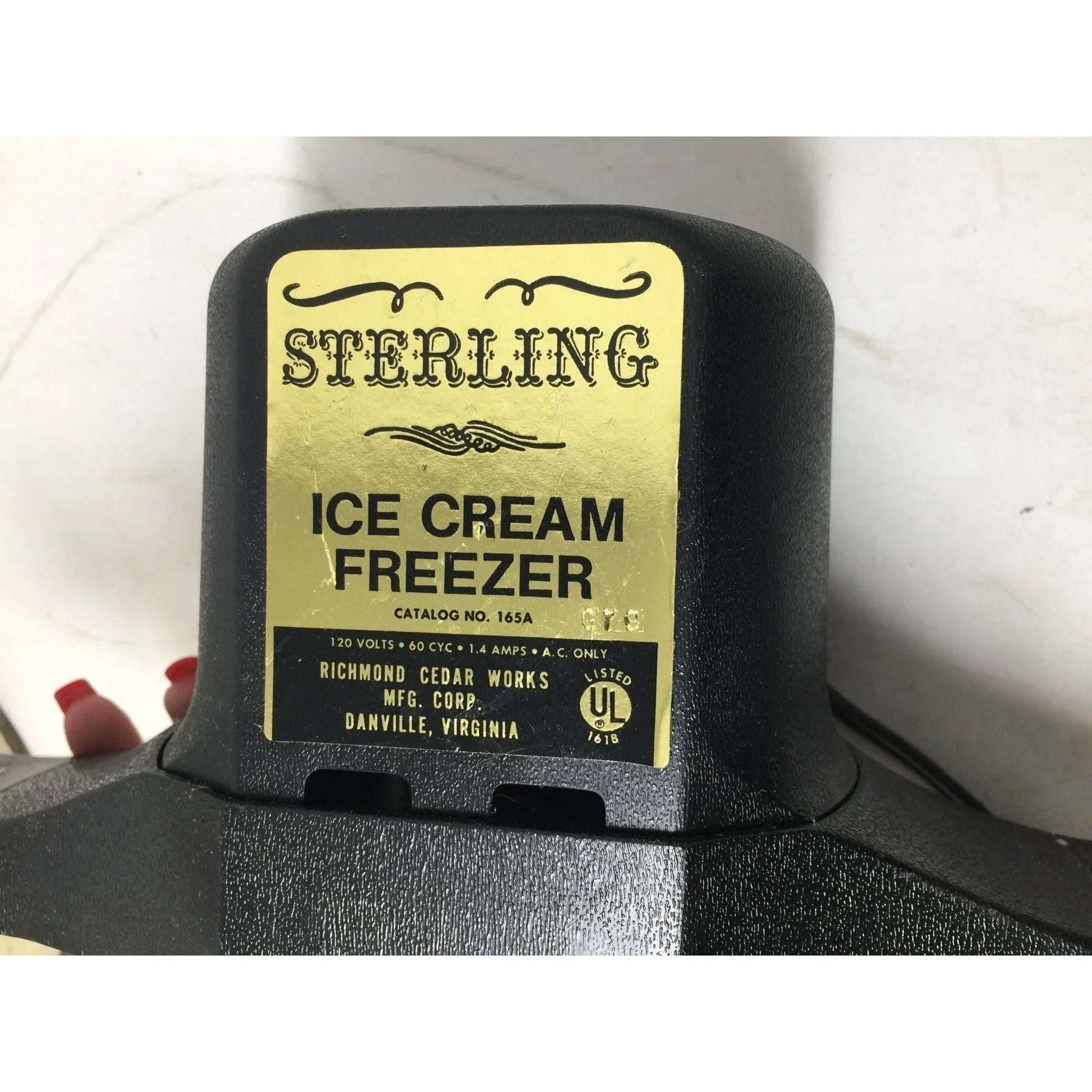 Vintage 5 Quart Electric Ice Cream Freezer In original box - A+ Stuff - primitive kitchen tools - A+ Stuff