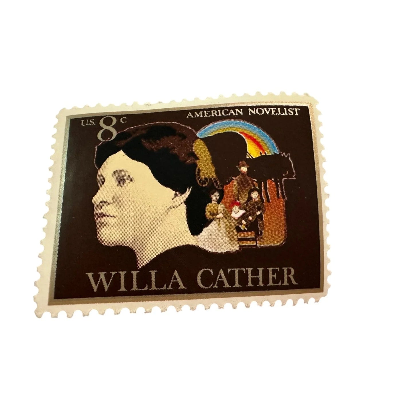 Vintage 8 Cent Willa Cather American Novelist US Postage Stamp - A+ Stuff - Stamp - A+ Stuff