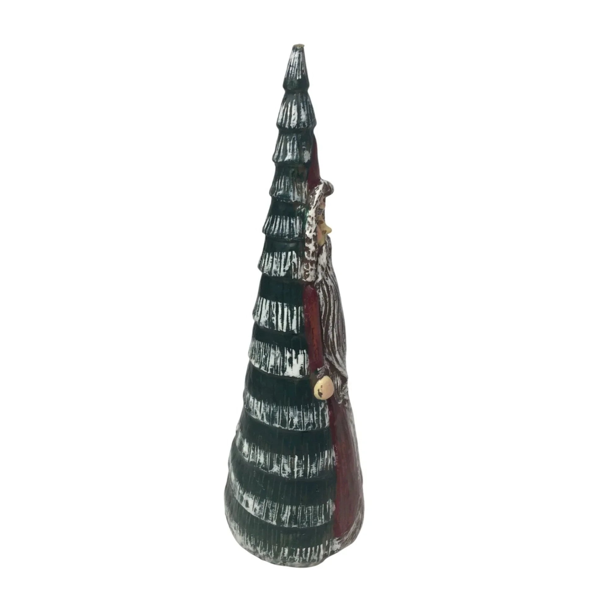 Vintage 9.5'' Tall Christmas Tree Santa Holiday Candle - A+ Stuff