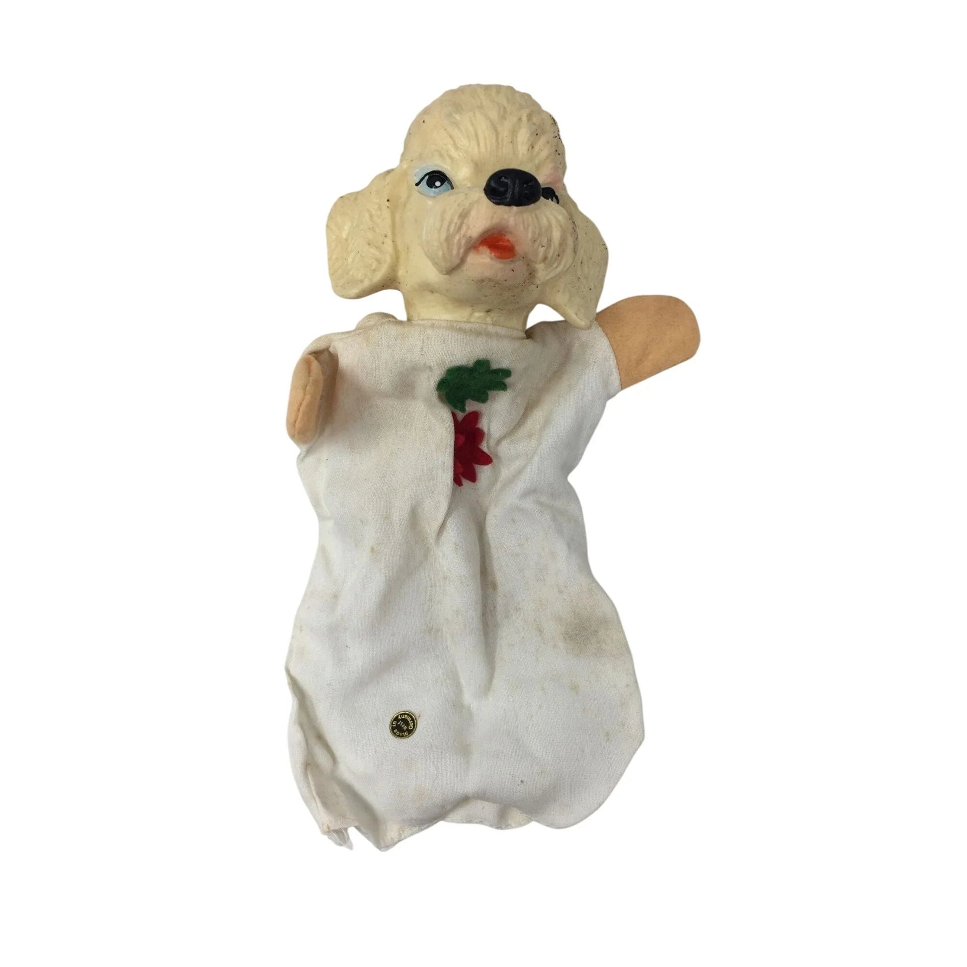 Vintage ''A Gregor Original'' White Poodle Hand Puppet - A+ Stuff - Puppets & Marionettes - A+ Stuff