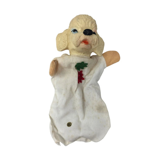 Vintage ''A Gregor Original'' White Poodle Hand Puppet - A+ Stuff - Puppets & Marionettes - A+ Stuff