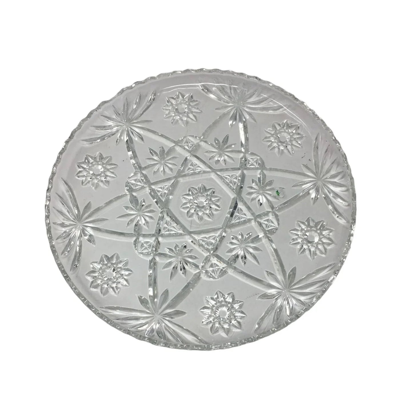 Vintage Anchor Hocking Clear Glass Large Round Party Serving Platter - A+ Stuff