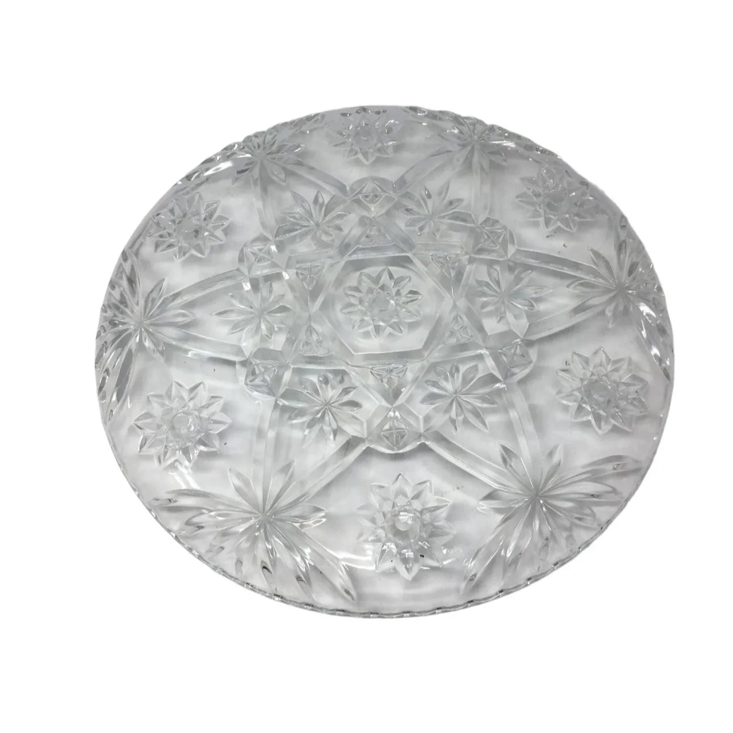 Vintage Anchor Hocking Clear Glass Large Round Party Serving Platter - A+ Stuff
