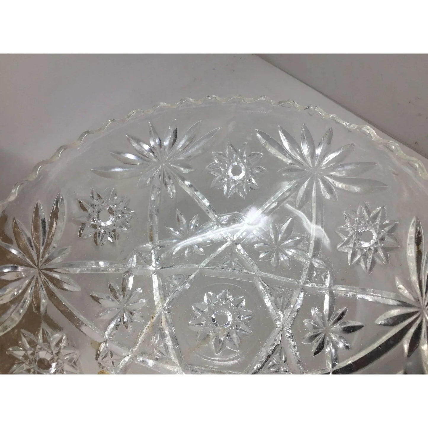 Vintage Anchor Hocking Large Round Clear Glass Bowl - A+ Stuff - Bowls - A+ Stuff