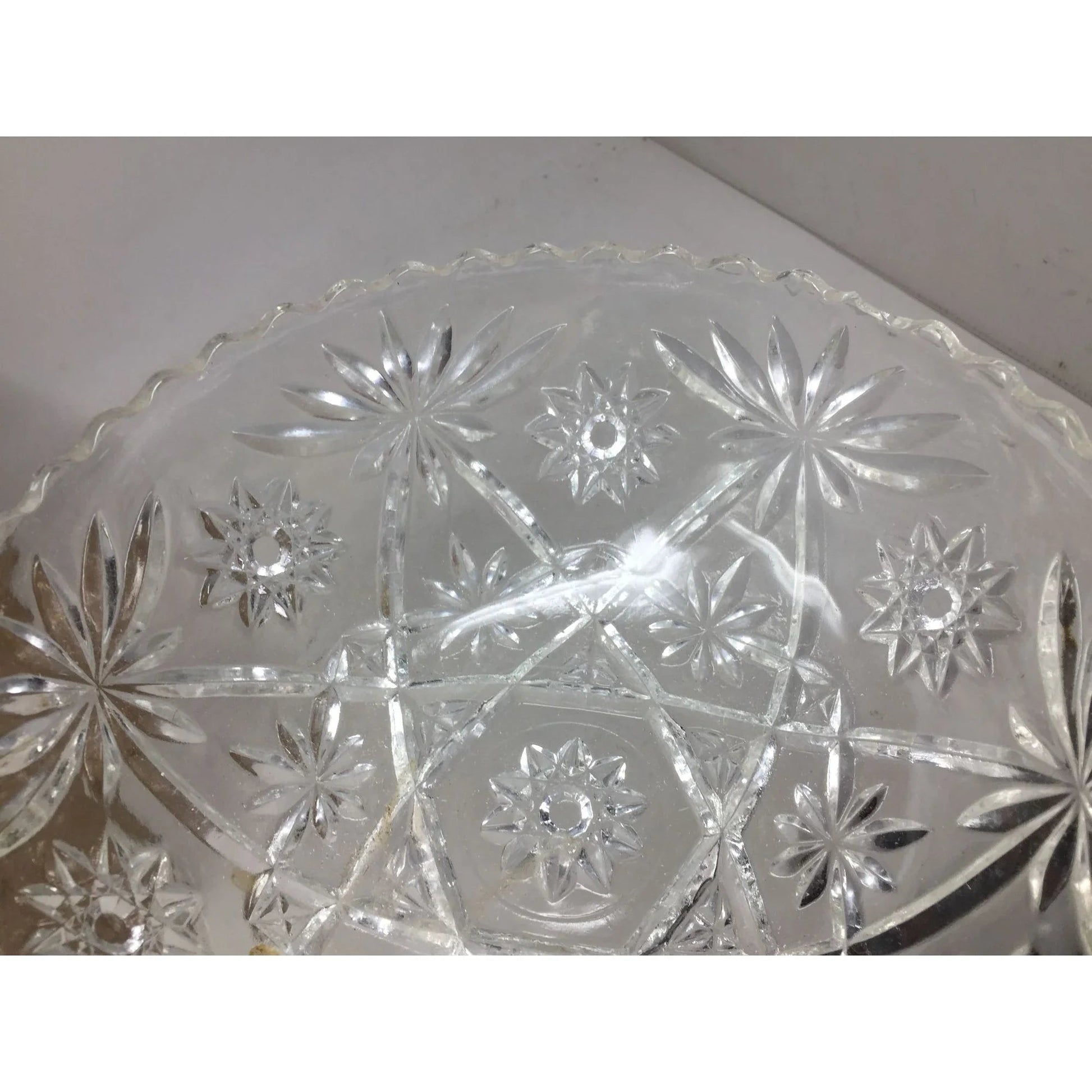 Vintage Anchor Hocking Large Round Clear Glass Bowl - A+ Stuff - Bowls - A+ Stuff
