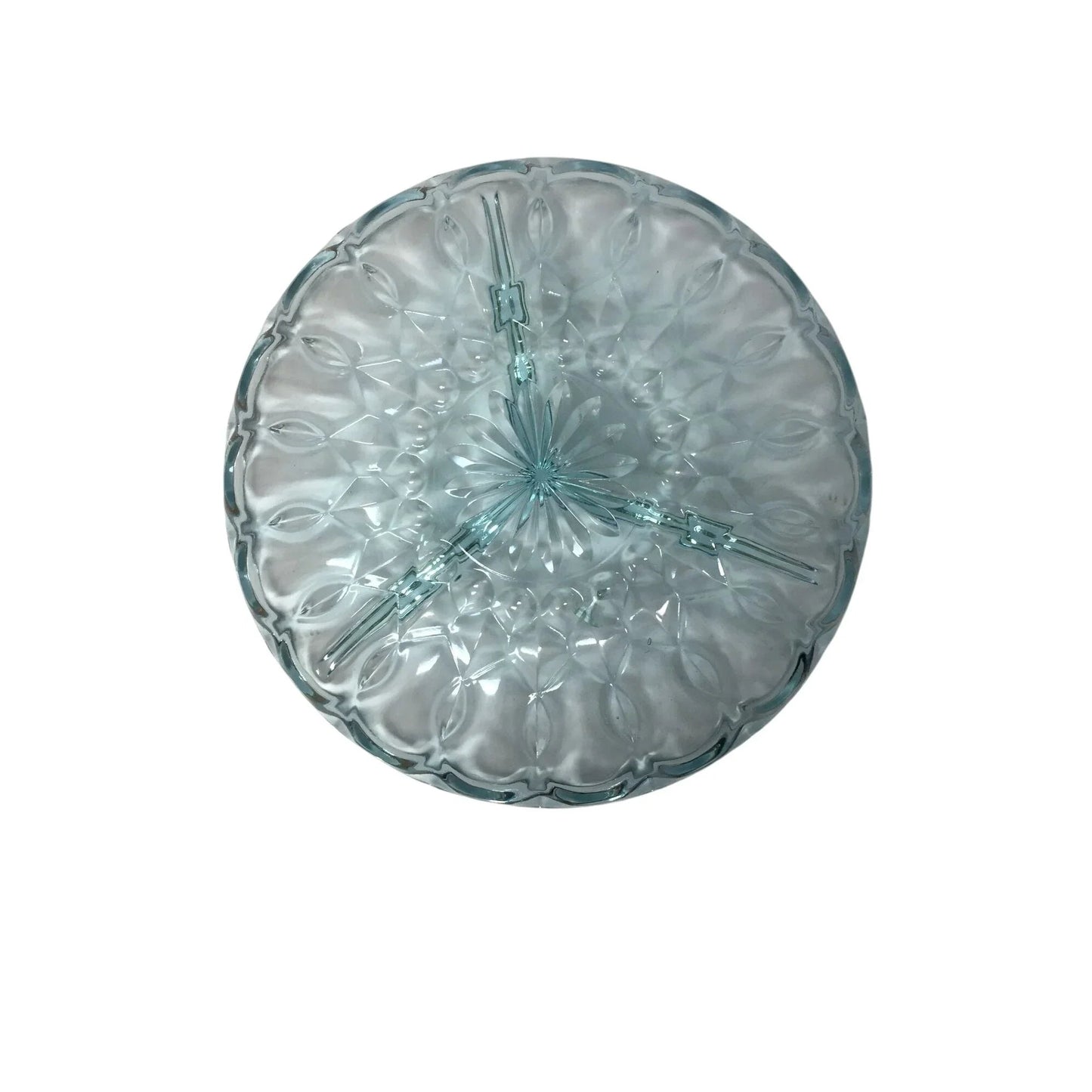 Vintage Anchor Hocking Light Blue Glass Triple Divided Relish Dish - A+ Stuff - Glass - A+ Stuff