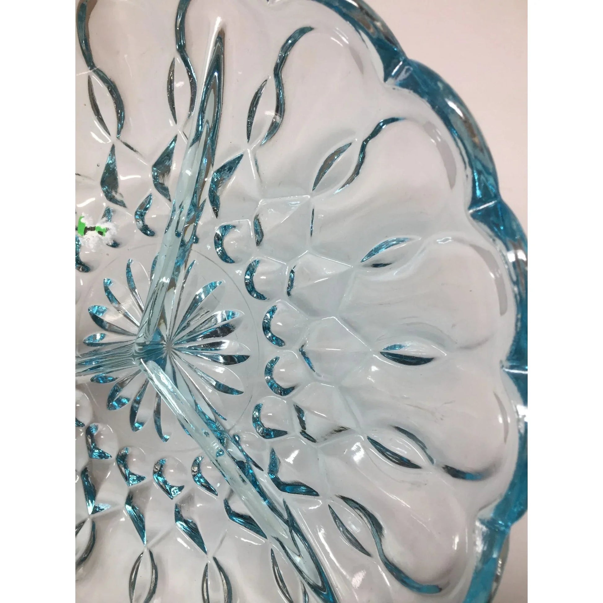 Vintage Anchor Hocking Light Blue Glass Triple Divided Relish Dish - A+ Stuff - Glass - A+ Stuff