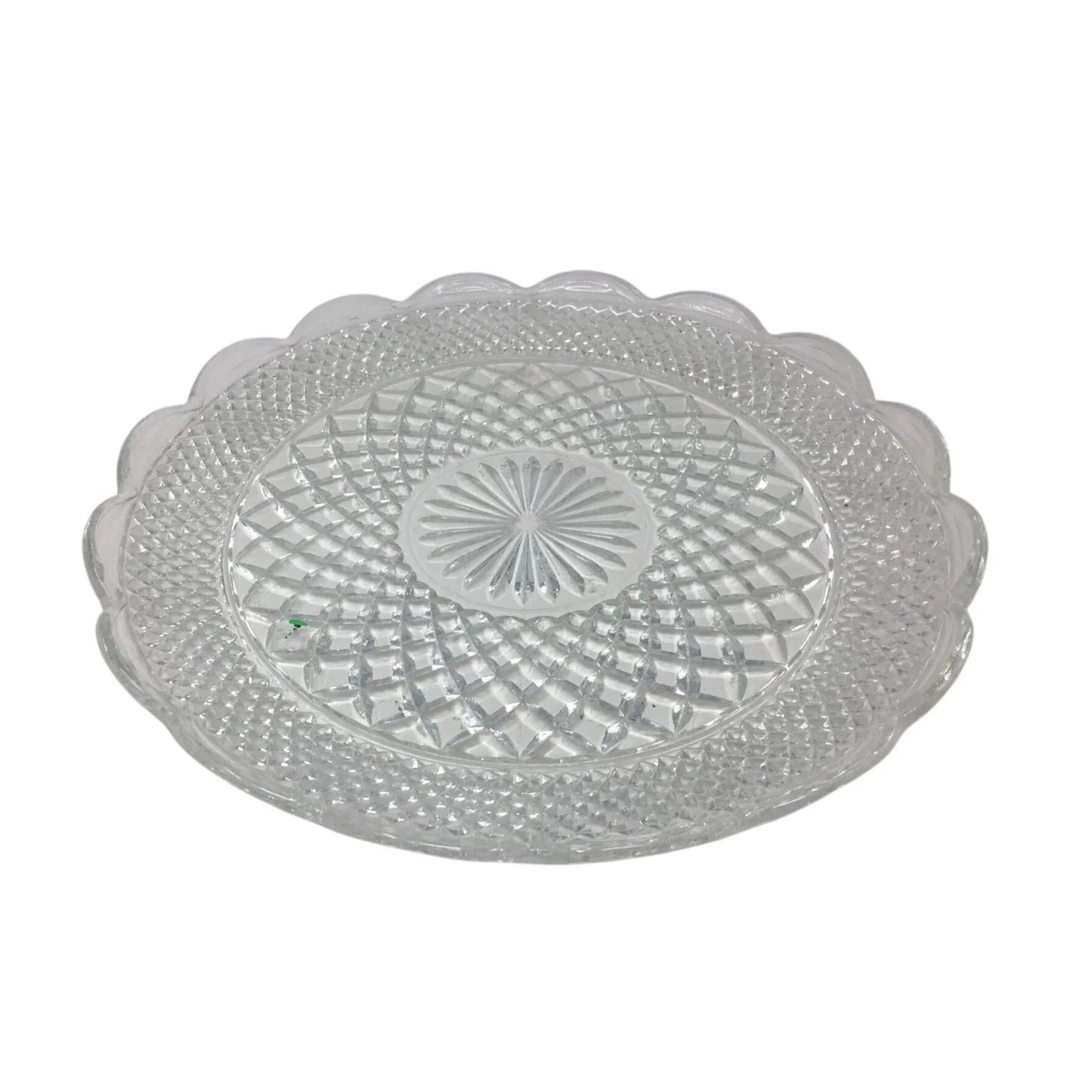 Vintage Anchor Hocking Wexford Clear Glass Round Serving Platter/Plate - A+ Stuff - Plates - A+ Stuff