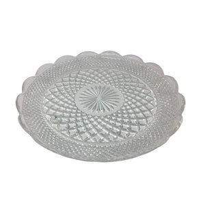 Vintage Anchor Hocking Wexford Clear Glass Round Serving Platter/Plate