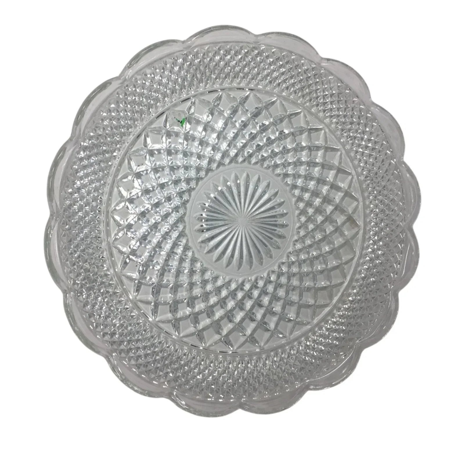 Vintage Anchor Hocking Wexford Clear Glass Round Serving Platter/Plate - A+ Stuff - Plates - A+ Stuff