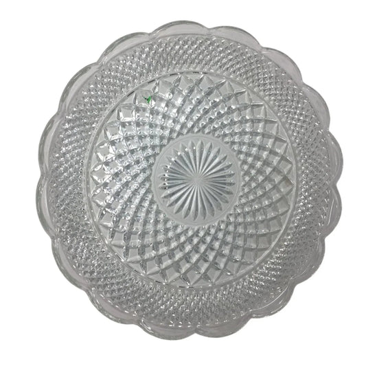 Vintage Anchor Hocking Wexford Clear Glass Round Serving Platter/Plate - A+ Stuff - Plates - A+ Stuff