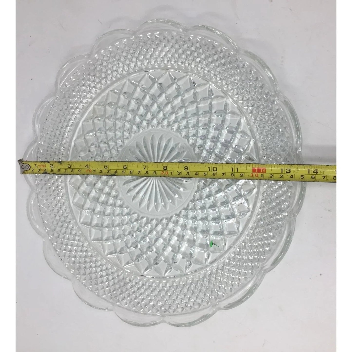 Vintage Anchor Hocking Wexford Clear Glass Round Serving Platter/Plate - A+ Stuff - Plates - A+ Stuff