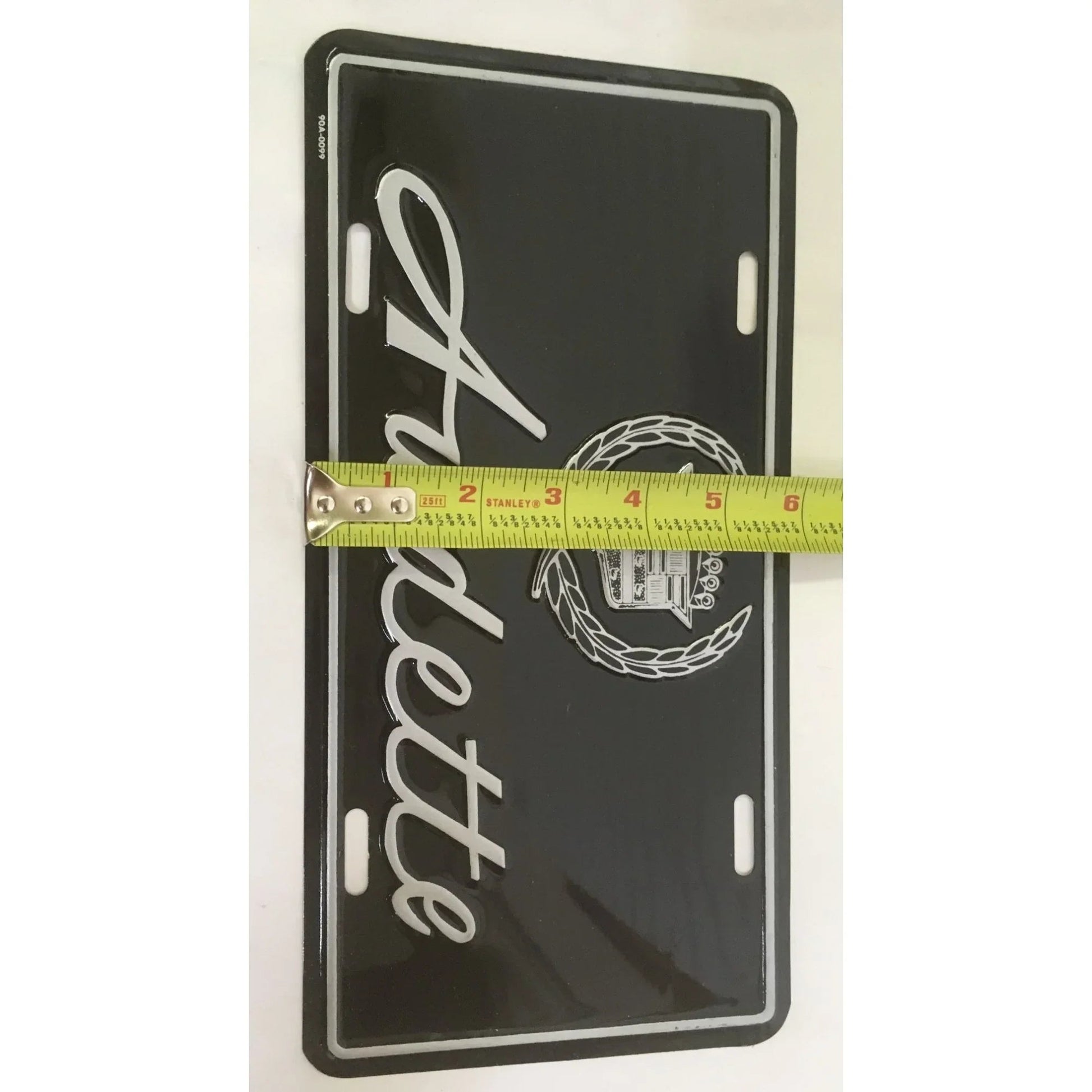 Vintage Audette License Plate - Black and Silver - A+ Stuff - Auto Part - A+ Stuff