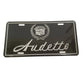 Vintage Audette License Plate - Black and Silver - A+ Stuff - Auto Part - A+ Stuff