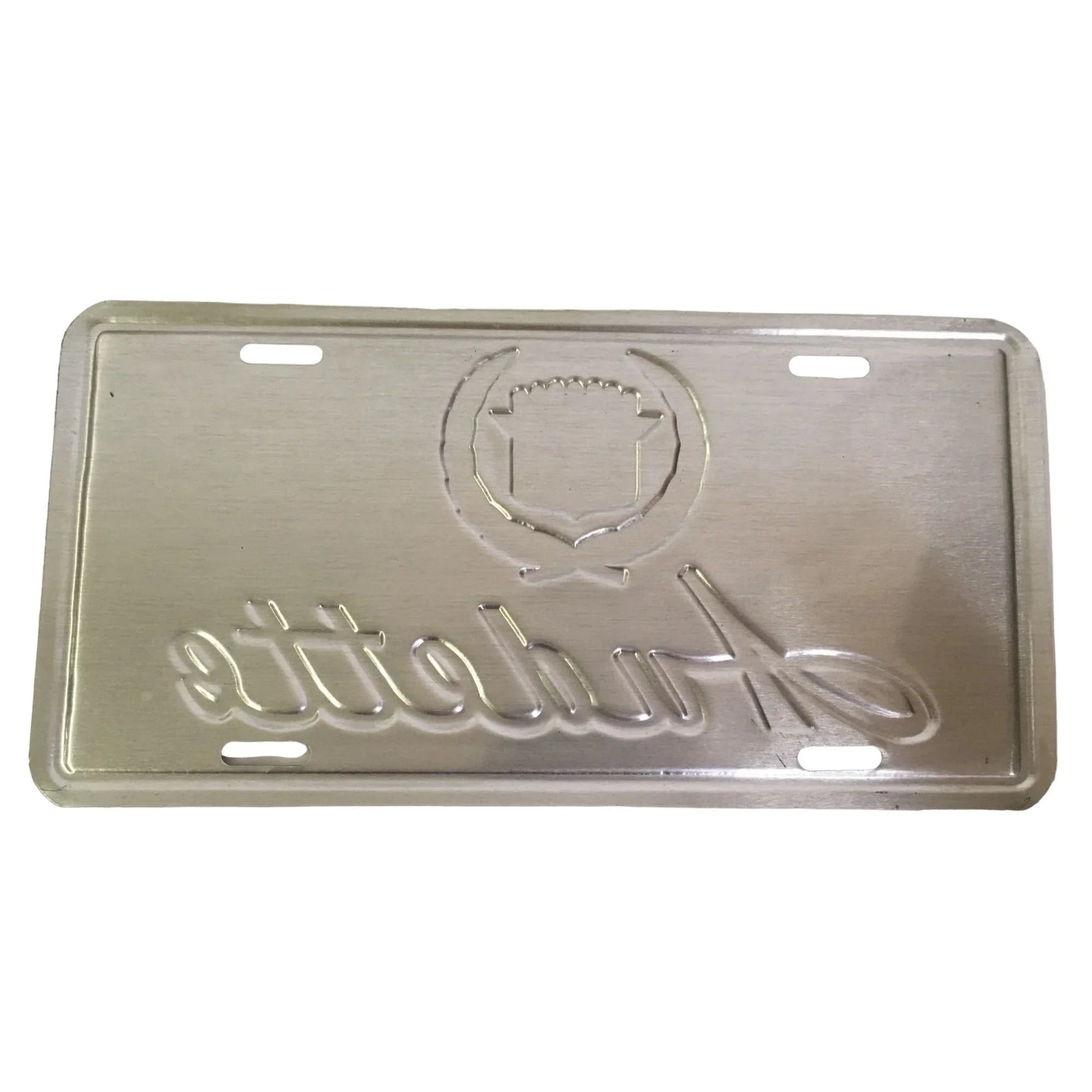 Vintage Audette License Plate - Black and Silver - A+ Stuff - Auto Part - A+ Stuff