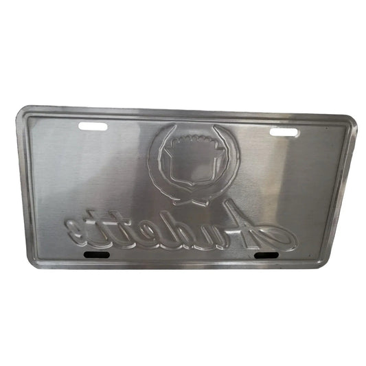 Vintage Audette License Plate - Black and Silver - A+ Stuff - Auto Part - A+ Stuff