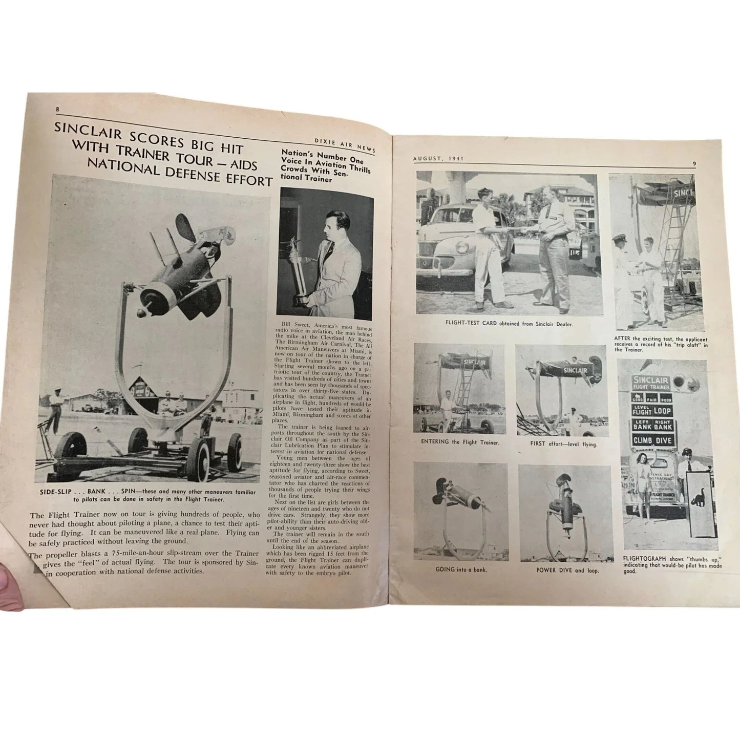 Vintage August 1941 Dixie Air News Covers Southern Aviation Magazine - A+ Stuff - vintage Magazine - A+ Stuff