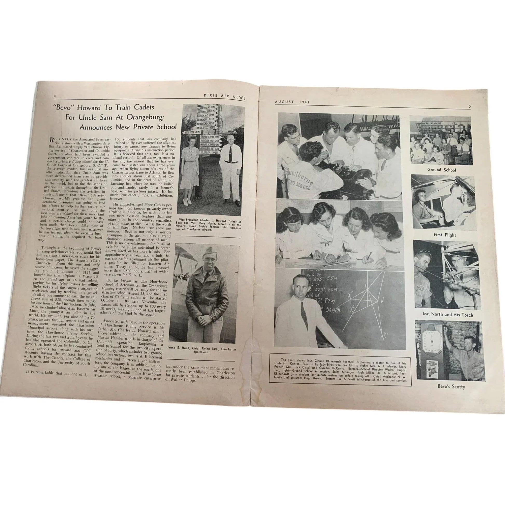 Vintage August 1941 Dixie Air News Covers Southern Aviation Magazine - A+ Stuff - vintage Magazine - A+ Stuff