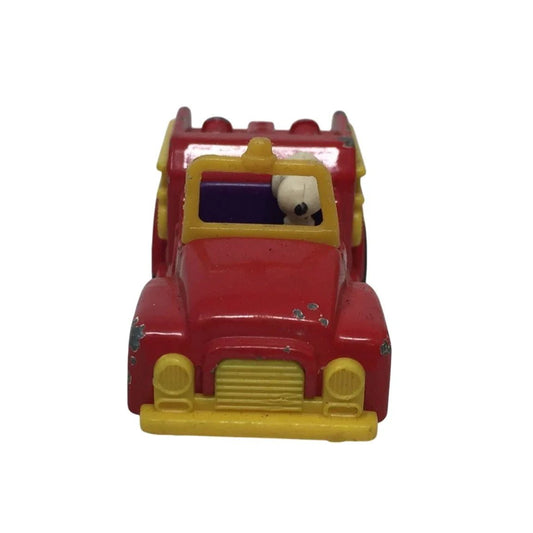 Vintage AVIVA 1958 Snoopy Fire Truck - Red/Yellow - A+ Stuff - Toy Cars - A+ Stuff