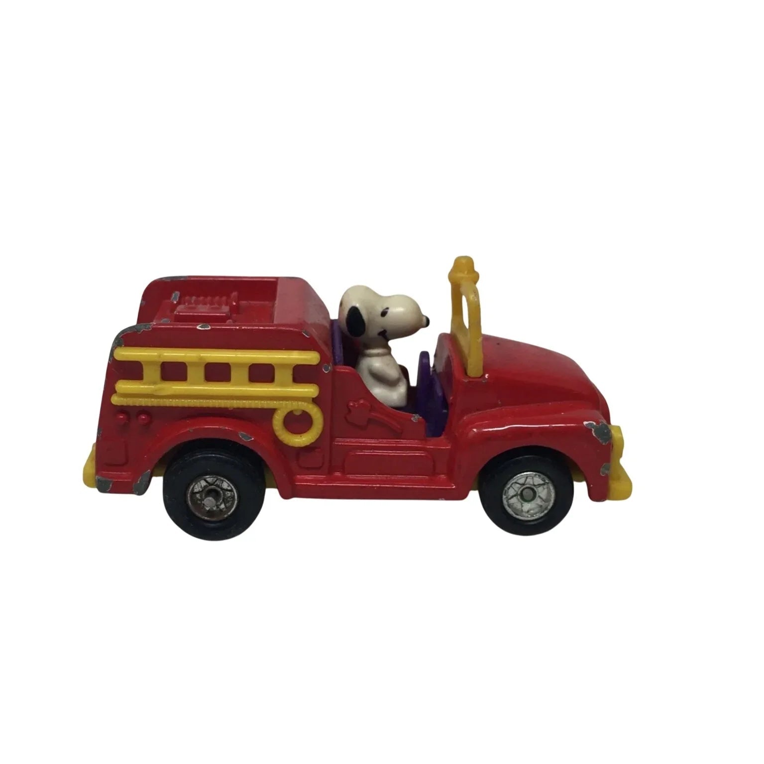Vintage AVIVA 1958 Snoopy Fire Truck - Red/Yellow - A+ Stuff - Toy Cars - A+ Stuff