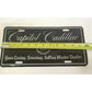 Vintage Black and Silver Capitol Cadillac License Plate - cadillac - Auto Part - A+ Stuff