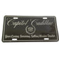 Vintage Black and Silver Capitol Cadillac License Plate - cadillac - Auto Part - A+ Stuff