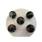 VINTAGE BLACK SHOOTER MARBLES WITH WHITE, YELLOW AND ORANGE SWIRLS - A+ Stuff - Collectibles - A+ Stuff