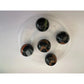 VINTAGE BLACK SHOOTER MARBLES WITH WHITE, YELLOW AND ORANGE SWIRLS - A+ Stuff - Collectibles - A+ Stuff