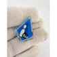 Vintage Blue Diamond Shaped Bowling 500 Award Pin - A+ Stuff - pin - A+ Stuff