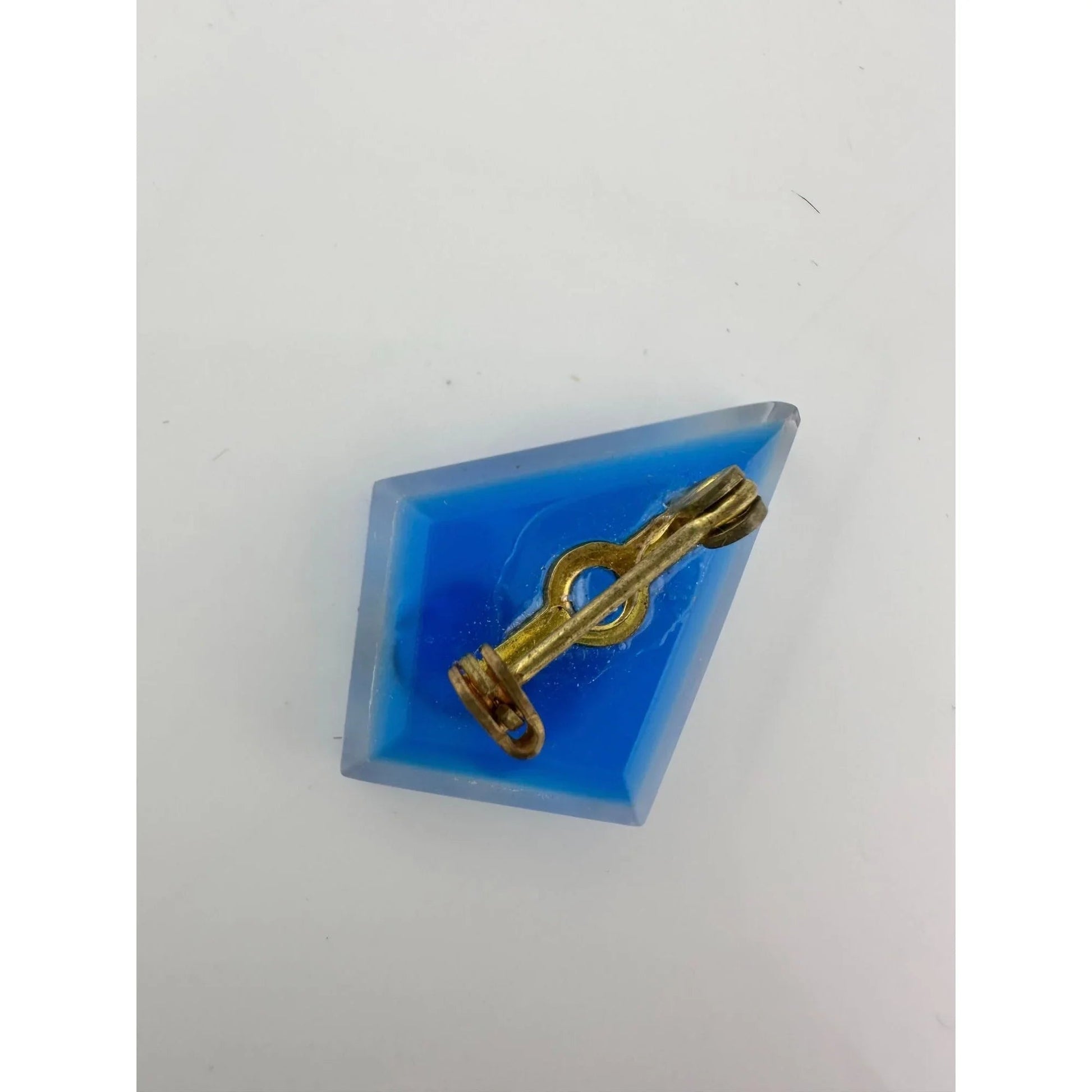 Vintage Blue Diamond Shaped Bowling 500 Award Pin - A+ Stuff - pin - A+ Stuff