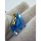 Vintage Blue Diamond Shaped Bowling 500 Award Pin - A+ Stuff - pin - A+ Stuff