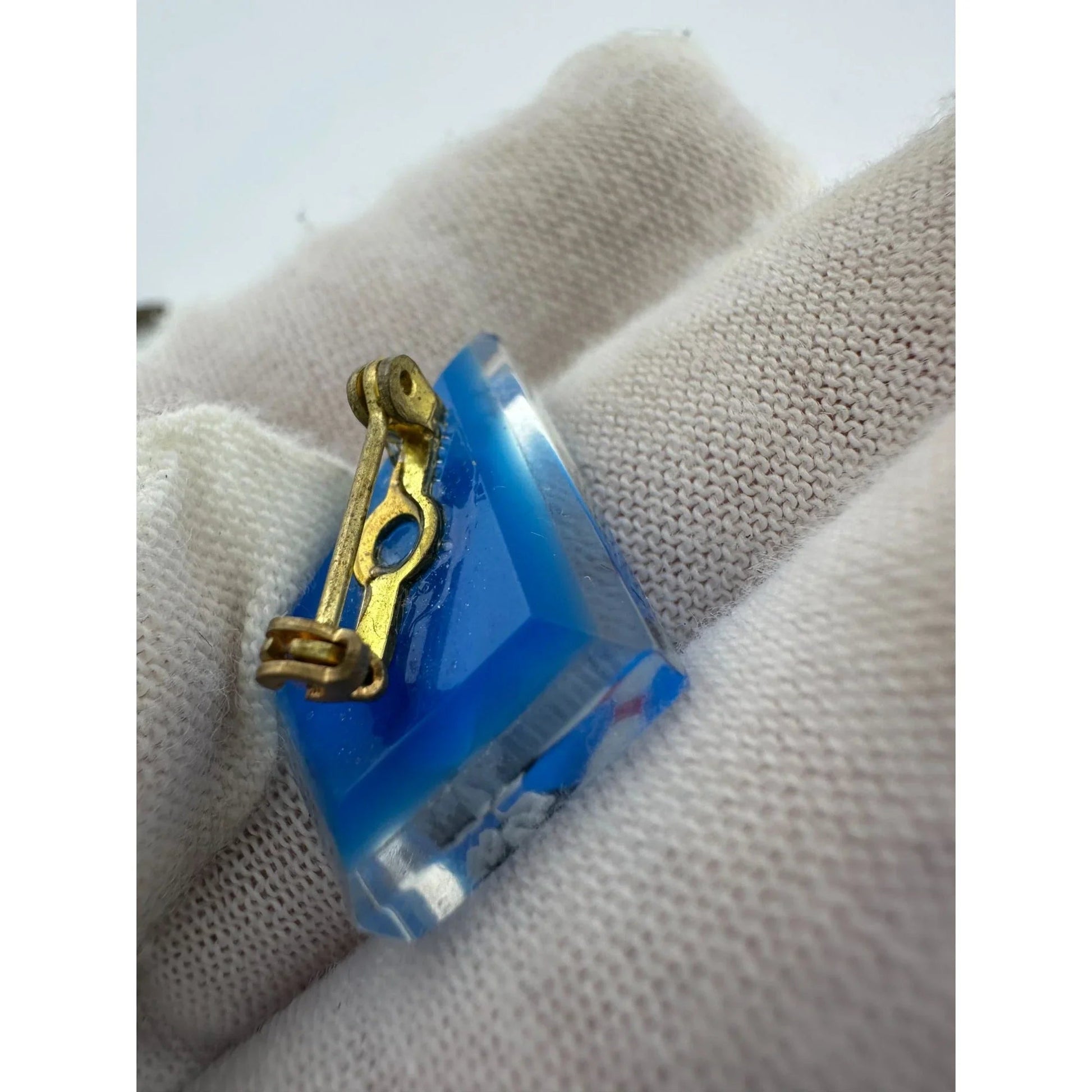 Vintage Blue Diamond Shaped Bowling 500 Award Pin - A+ Stuff - pin - A+ Stuff