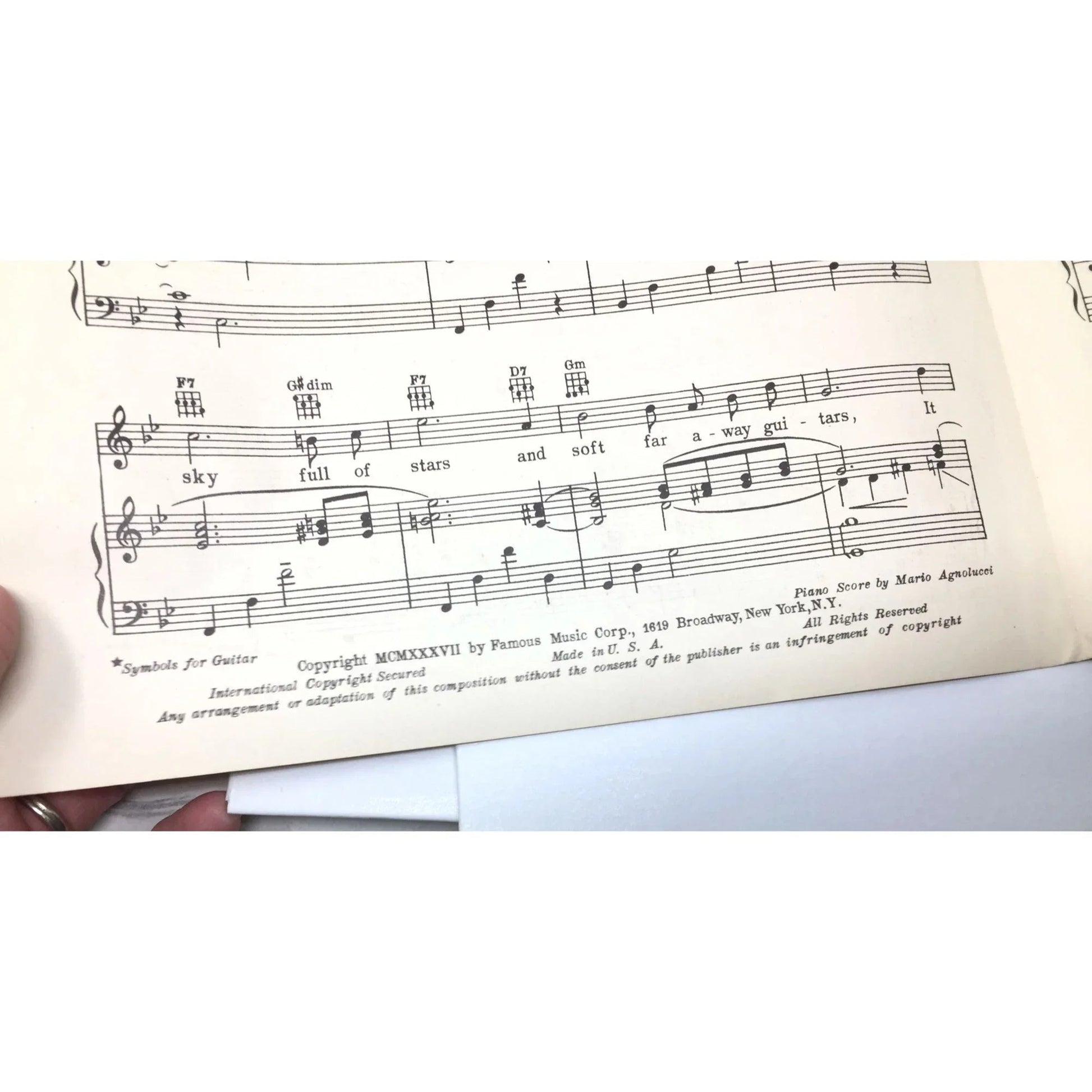 Vintage 'Blue Hawaii' Sheet Music - unbranded - SHEET MUSIC - A+ Stuff