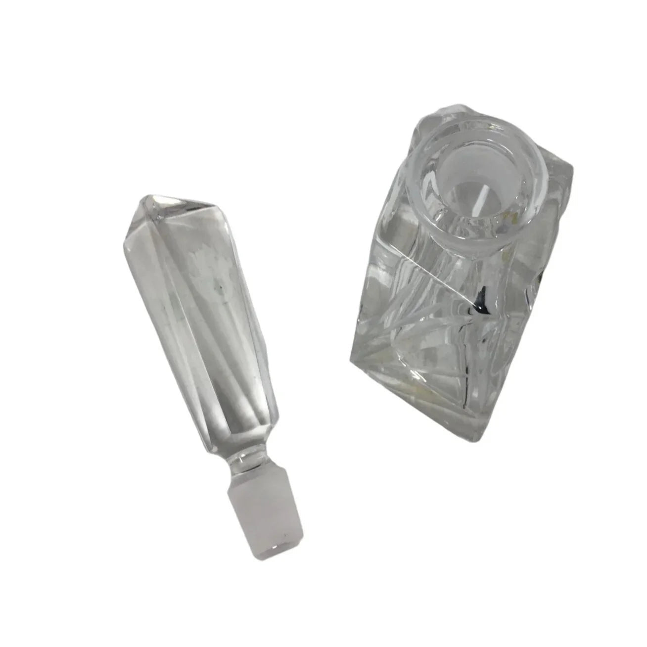 Vintage Bohemia Czech Republic Hand Cut Crystal Perfume Bottle With Stopper - A+ Stuff - Perfume & Cologne - A+ Stuff