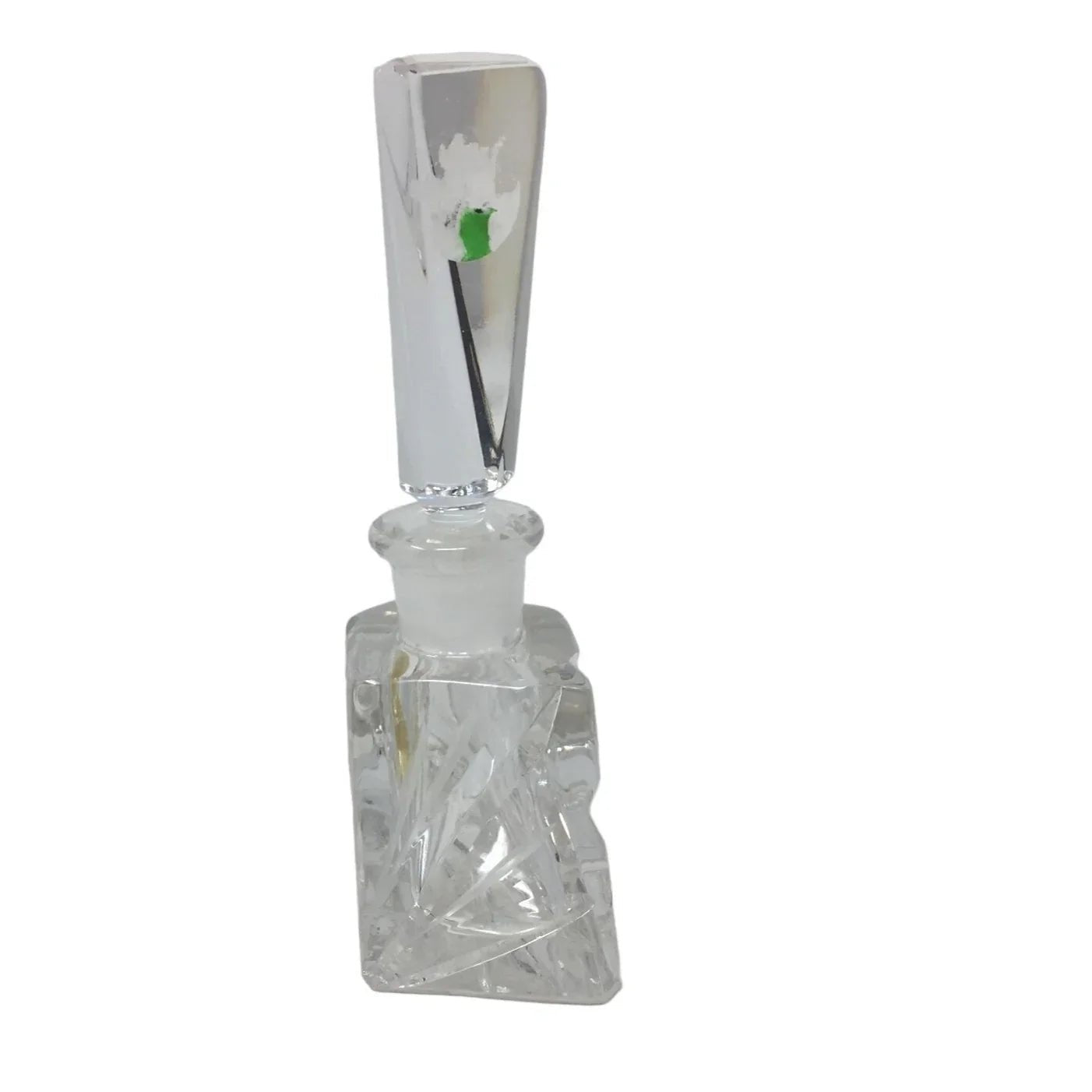 Vintage Bohemia Czech Republic Hand Cut Crystal Perfume Bottle With Stopper - A+ Stuff - Perfume & Cologne - A+ Stuff
