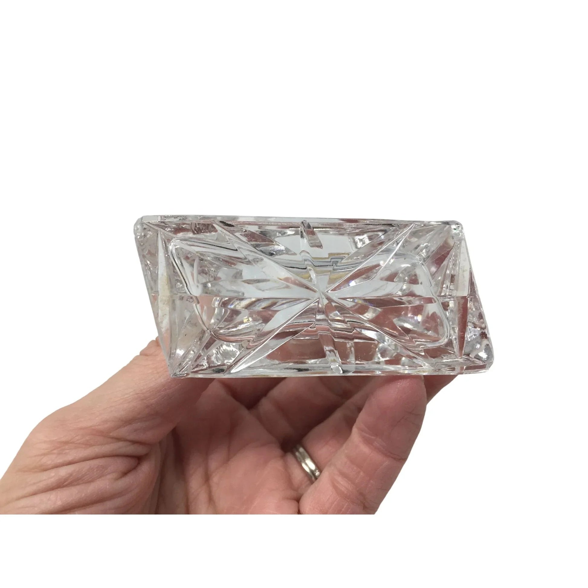 Vintage Bohemia Czech Republic Hand Cut Crystal Perfume Bottle With Stopper - A+ Stuff - Perfume & Cologne - A+ Stuff