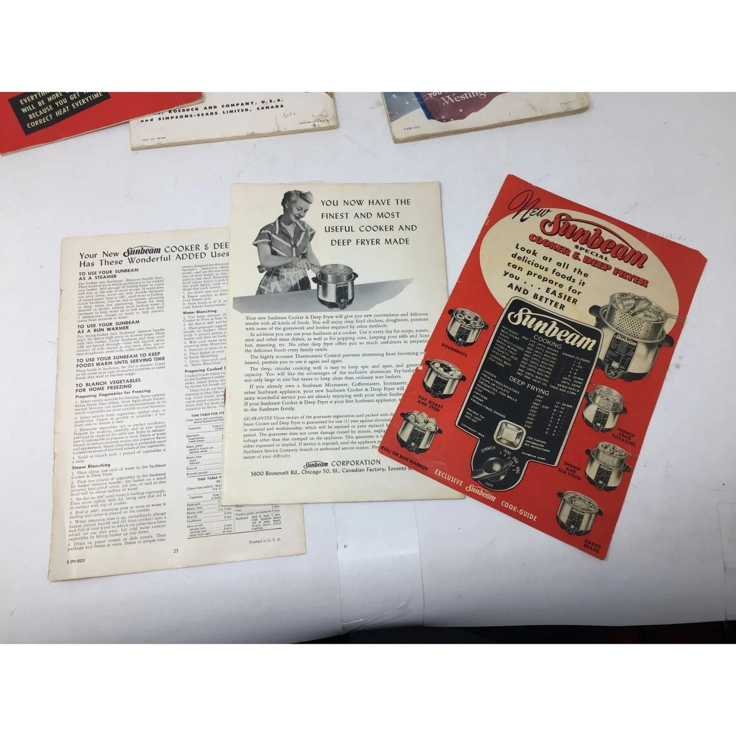 Vintage Brochures/Guides - Sunbeam, Lather Leaves, Westinghouse Refrigerators - A+ Stuff - Books - A+ Stuff