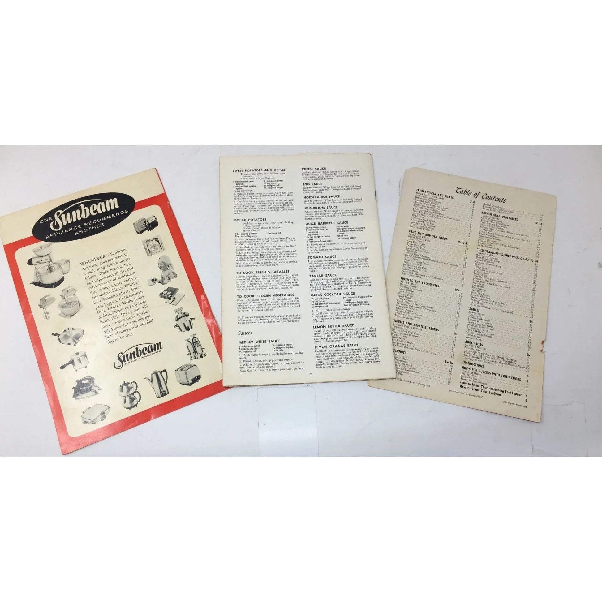 Vintage Brochures/Guides - Sunbeam, Lather Leaves, Westinghouse Refrigerators - A+ Stuff - Books - A+ Stuff