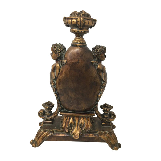 Vintage Bronze Quartz Double Cherub Angel Clock - A+ Stuff - Clock - A+ Stuff