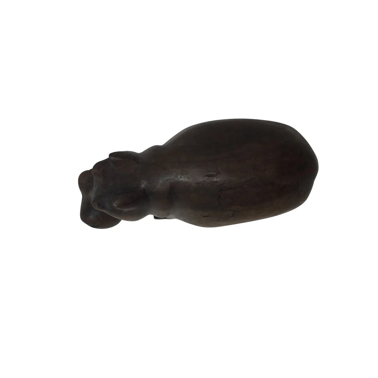 Vintage Brown Hippopotamus Hand Carved Wooden Figurine - A+ Stuff - Figurines - A+ Stuff