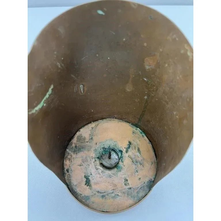 Vintage Brown Metal Primitive Candle Holder with Handle - A+ Stuff - Candle Holders - A+ Stuff